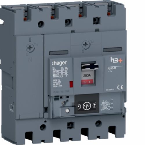 Hager HMT251NR h3+ P250 4P4D 250A 50kA Leistungsschalter