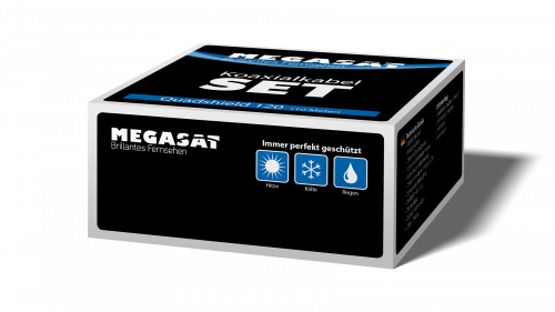 Megasat 100145 Quad Shield 120 10m inkl. 2x F-Stecker Koaxialkabelset