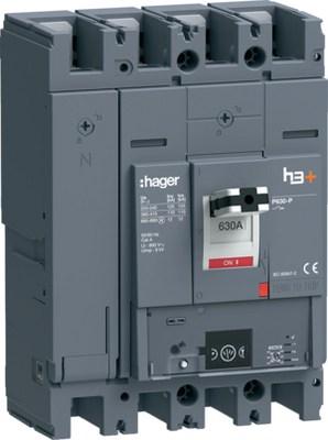 Hager HPW631NR h3+ P630 Energy 4P4D630A 110kA Leistungsschalter