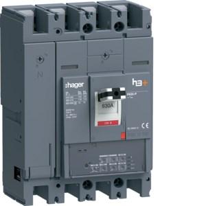 Hager HPW631JR h3+ P630 LSI 4P4D630A 110kA Leistungsschalter