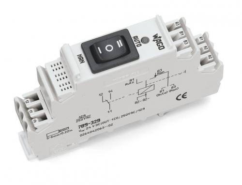 Wago 789-329 24VDC 1W Hand-0-Automatik-Ums. Schaltrelaisbaustein