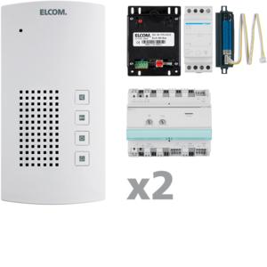 Elcom 1001802 i2-BUS-Sprechanlagen-Set AKF-02 Audio-Set freisprech 2Teilnehmer