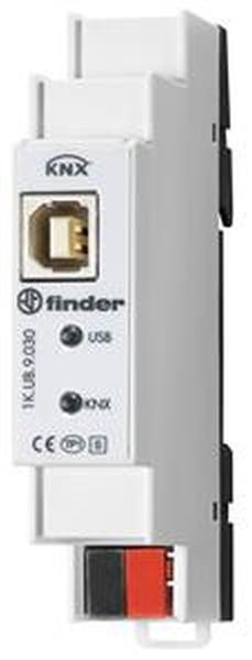 Finder 1K.UB.9.030 auf Tragschiene 35mm EN 60 715 KNX USB-Interface