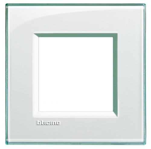 Bticino LNA4802KA Light Rahmen AQUAMARIN 2-mod , (weiß)