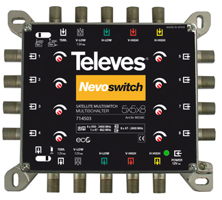 Televes MS58C 5/8 Multisch. Nevo receiverpowered