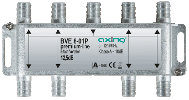 Axing BVE8-01P 8fach Verteiler , 5-1218 MHz